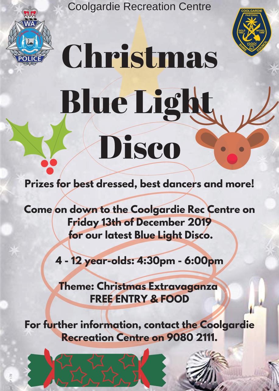 Coolgardie Christmas Blue Light Disco