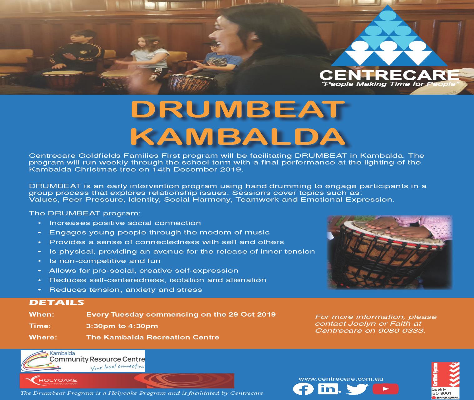 Drumbeat for Kambalda Youth Poster