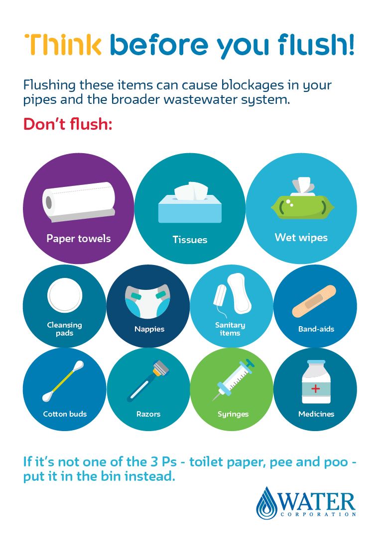Think Before You Flush - Water Corporation