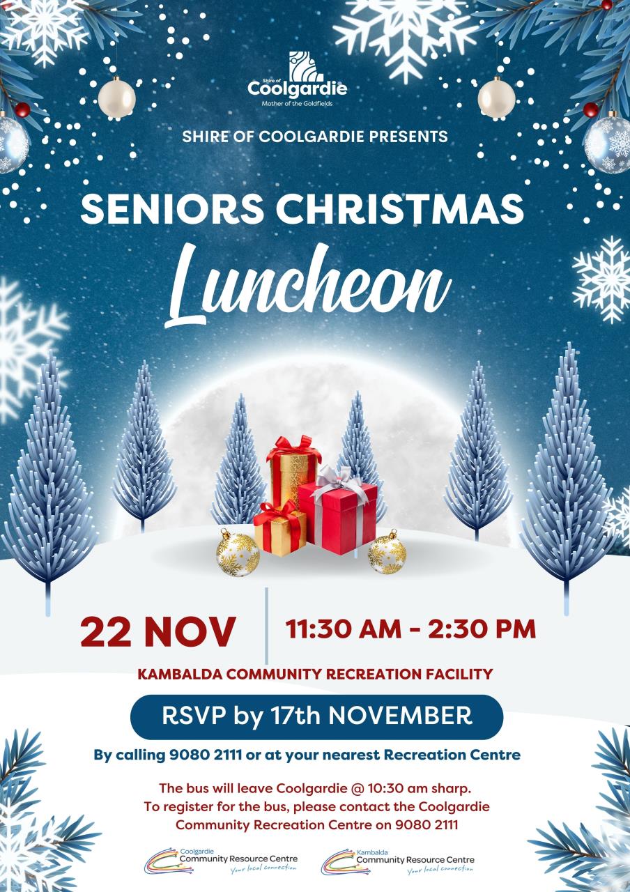 Seniors Christmas Luncheon » Coolgardie Shire Council