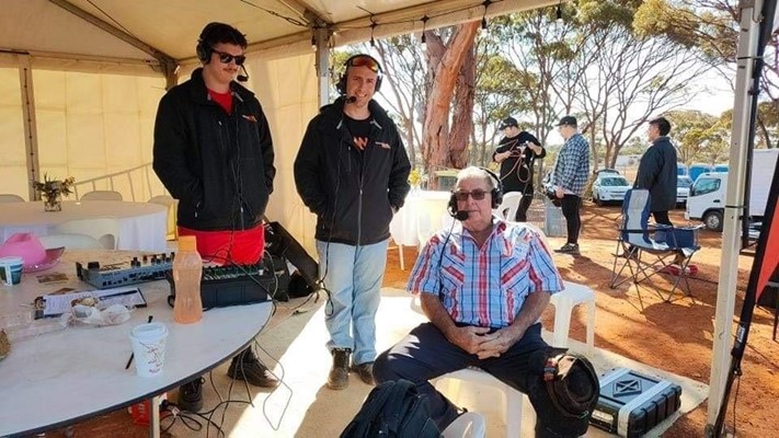 Coolgardie Outback Rodeo - Shire President being interviewed by